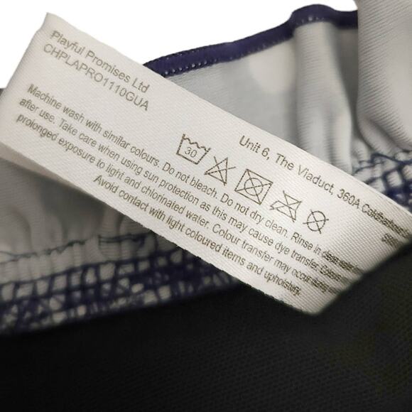 PEEK & BEAU Asos Eco Ruffle belted navy polka dot one piece swimsuit 10 D/DD-E - Picture 4 of 5